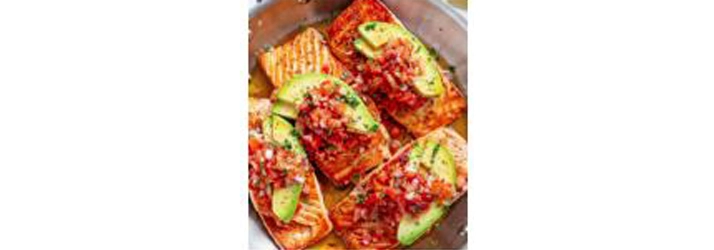 Pan Seared Salmon With Avocado Tomato Salsa