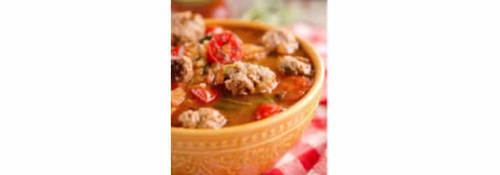 Tomato Basil Meatball Soup